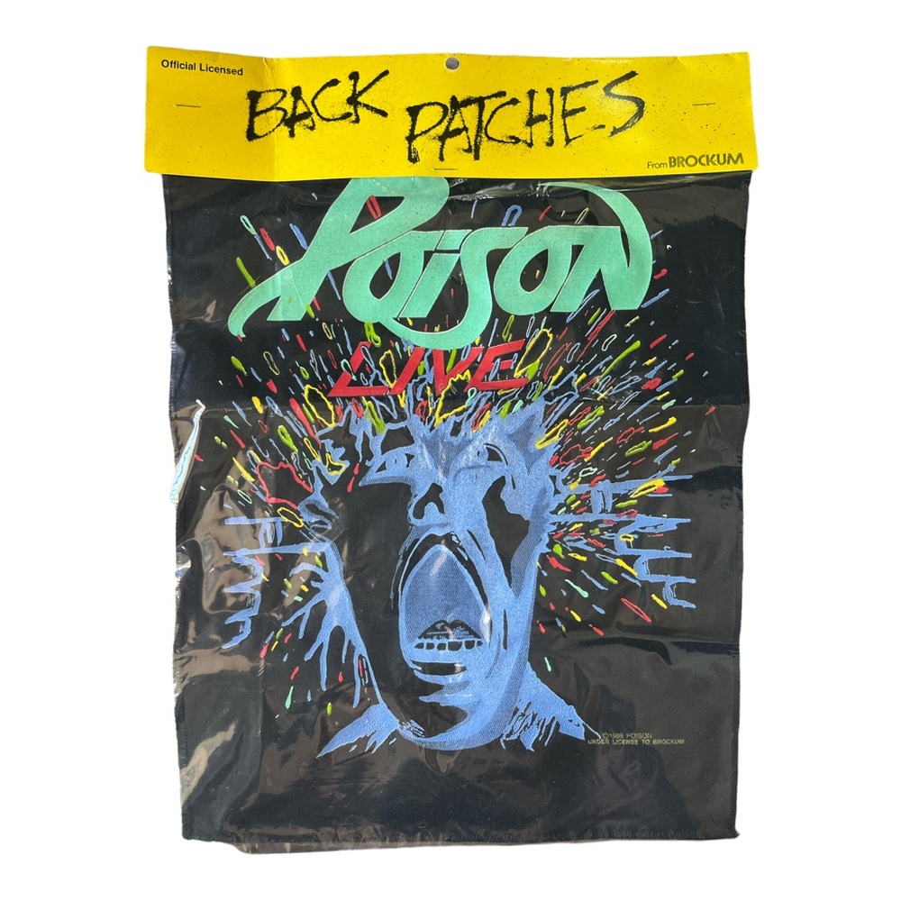 1988 Poison band back patch dead stock nwt